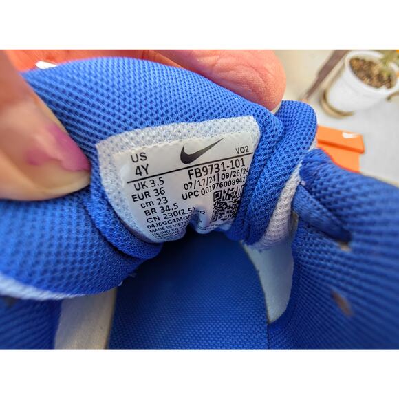 NWT Nike Kids' Force Trout 9 Keystone RM Cleats Sz 4Y baseball softball Wht blue - Picture 4 of 7